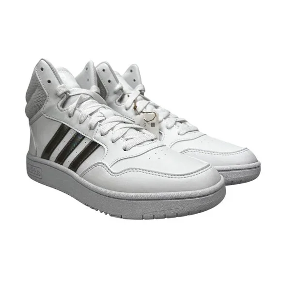 Adidas Hoops Mid White Basketball Shoes Youth Girl´s Sizes 4 - 6 (Y) GS Sneakers
